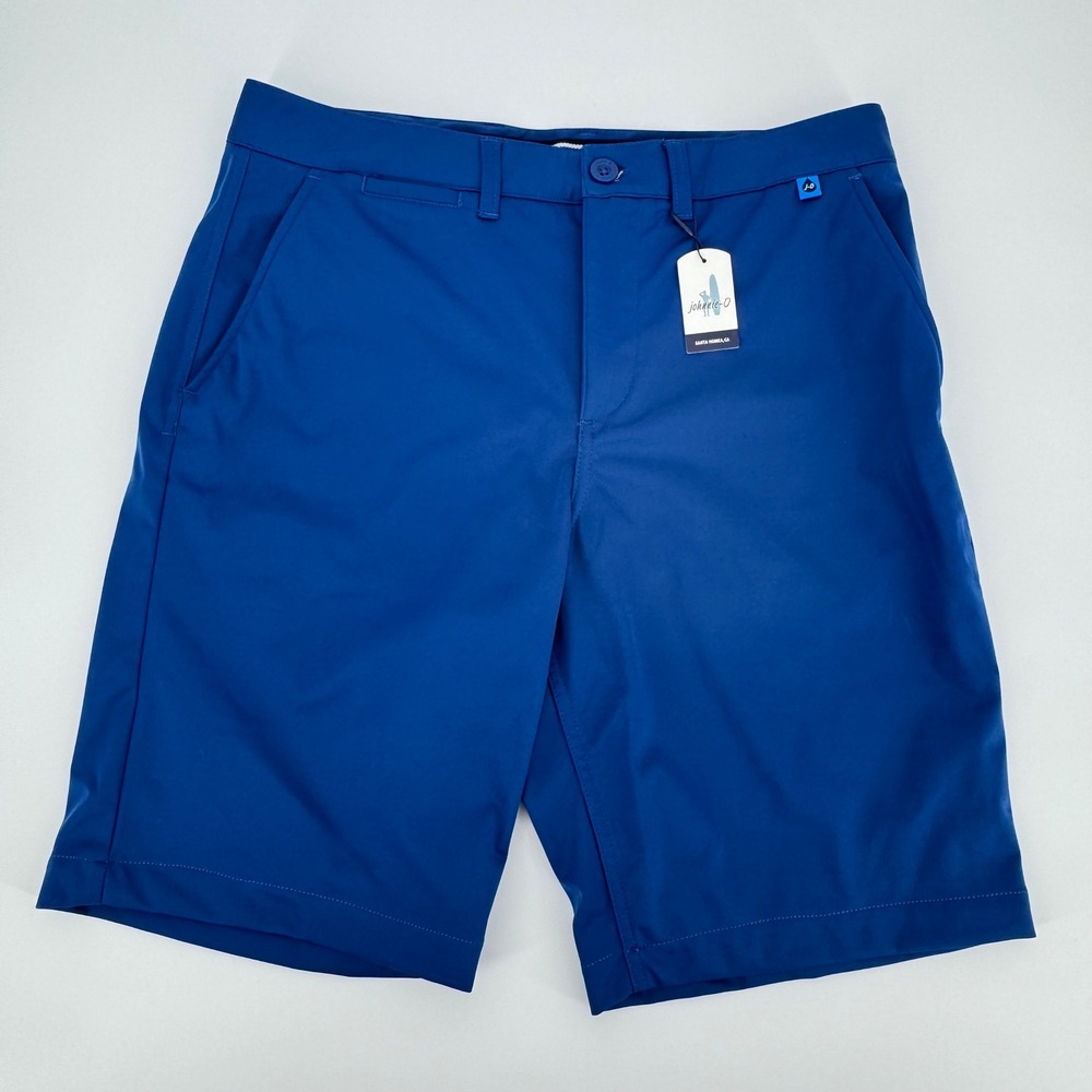 NWT‎ Johnnie-O Monsoon Golf Shorts 32 Blazer Blue Performance Stretch JMSH1510
